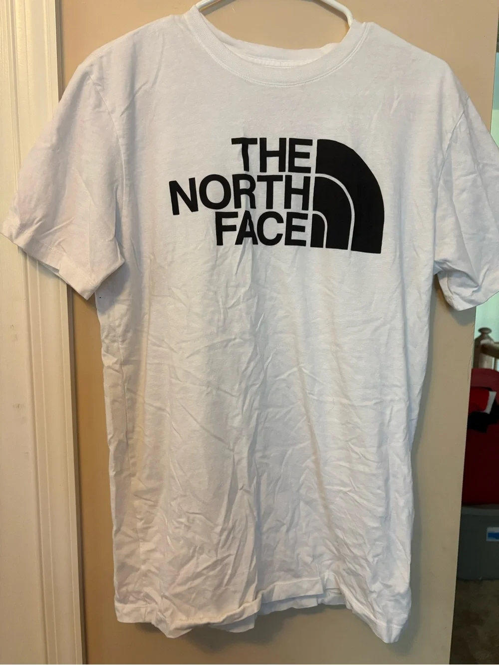 The North Face White Short Sleeve Tee with Black Logo